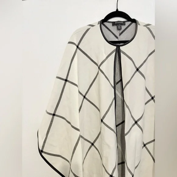 ST JOHNS leather trim poncho - Picture 3 of 4